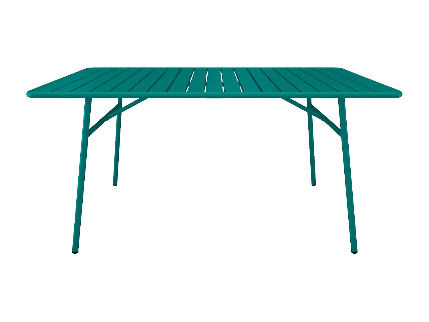 Mesa de jardín L.160 cm de metal - Azul pato - MIRMANDE de MYLIA