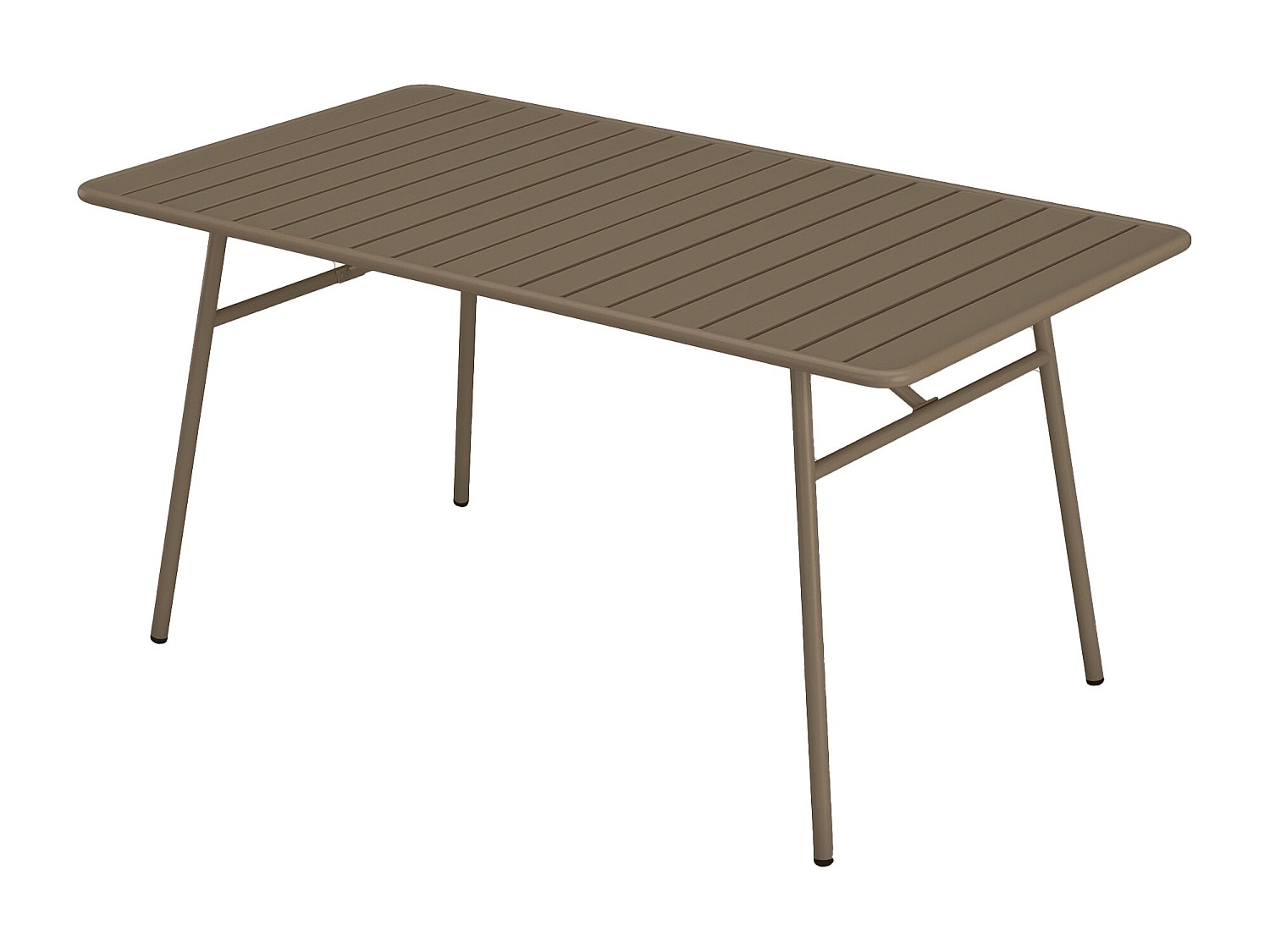 Vente-unique Gartentisch - L. 160 Cm - Metall - Taupe - Mirmande Von Mylia