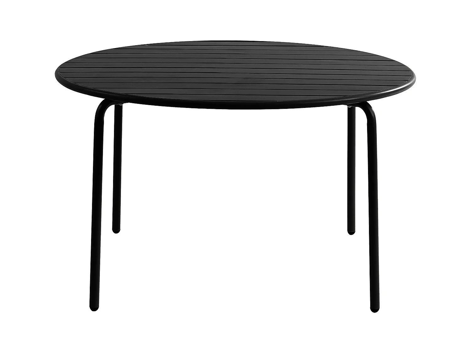 Rund trädgårdsbord D.110 cm i metall - Svart - MIRMANDE från MYLIA