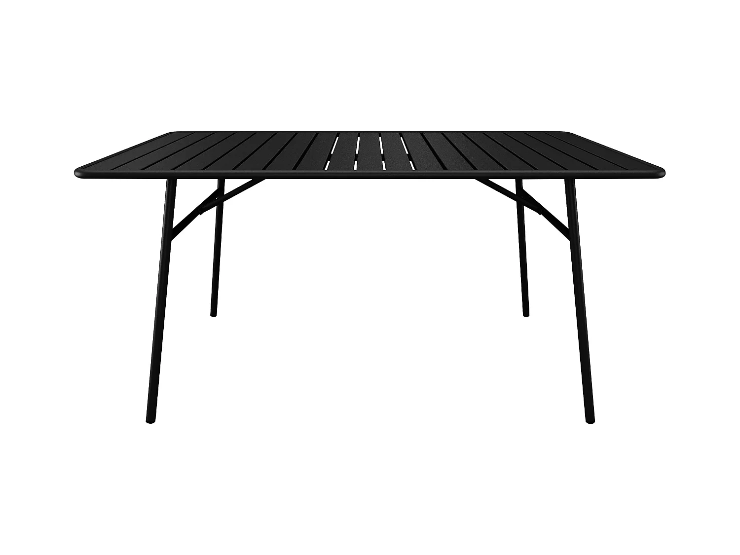 Mesa de jardín L.160 cm de metal - Negro - MIRMANDE de MYLIA