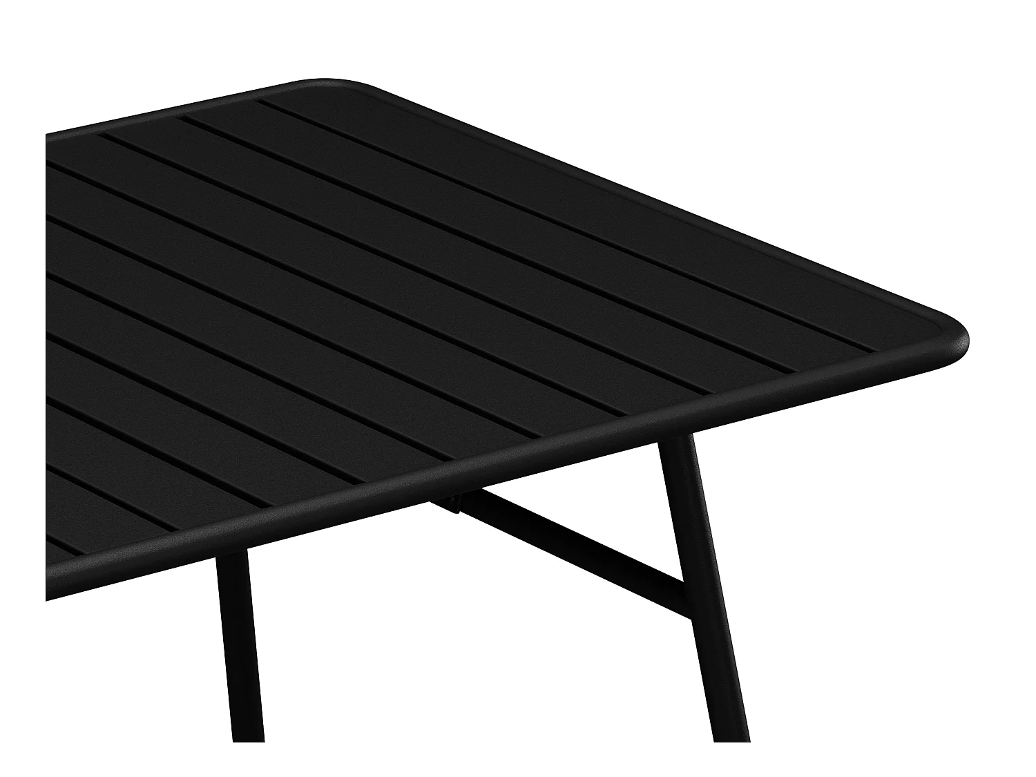 Mesa de jardín L.160 cm de metal - Negro - MIRMANDE de MYLIA