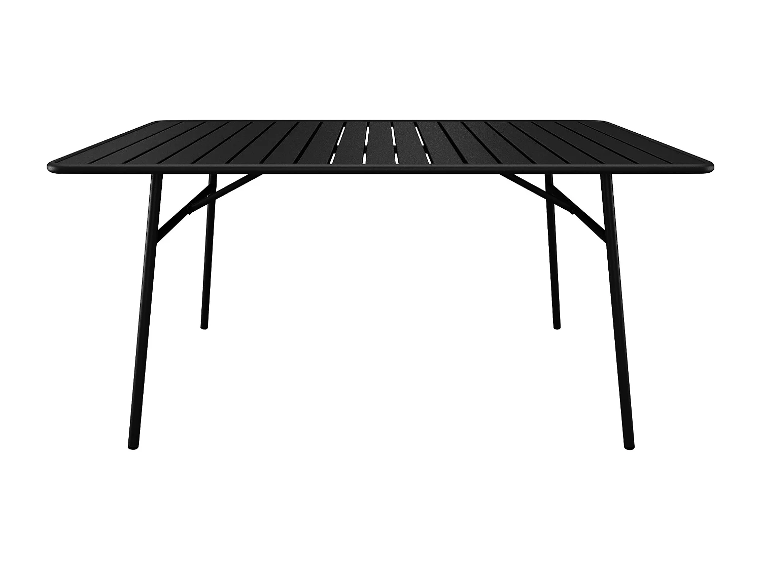 Table de jardin L.160 cm en métal - Noir - MIRMANDE de MYLIA