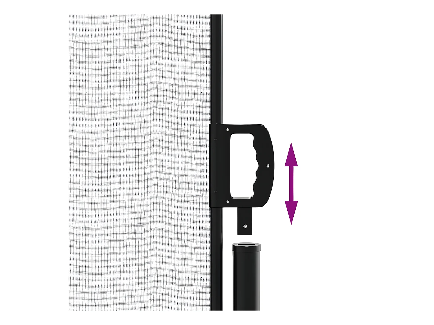 Toldo lateral retrátil 100x300 cm branco