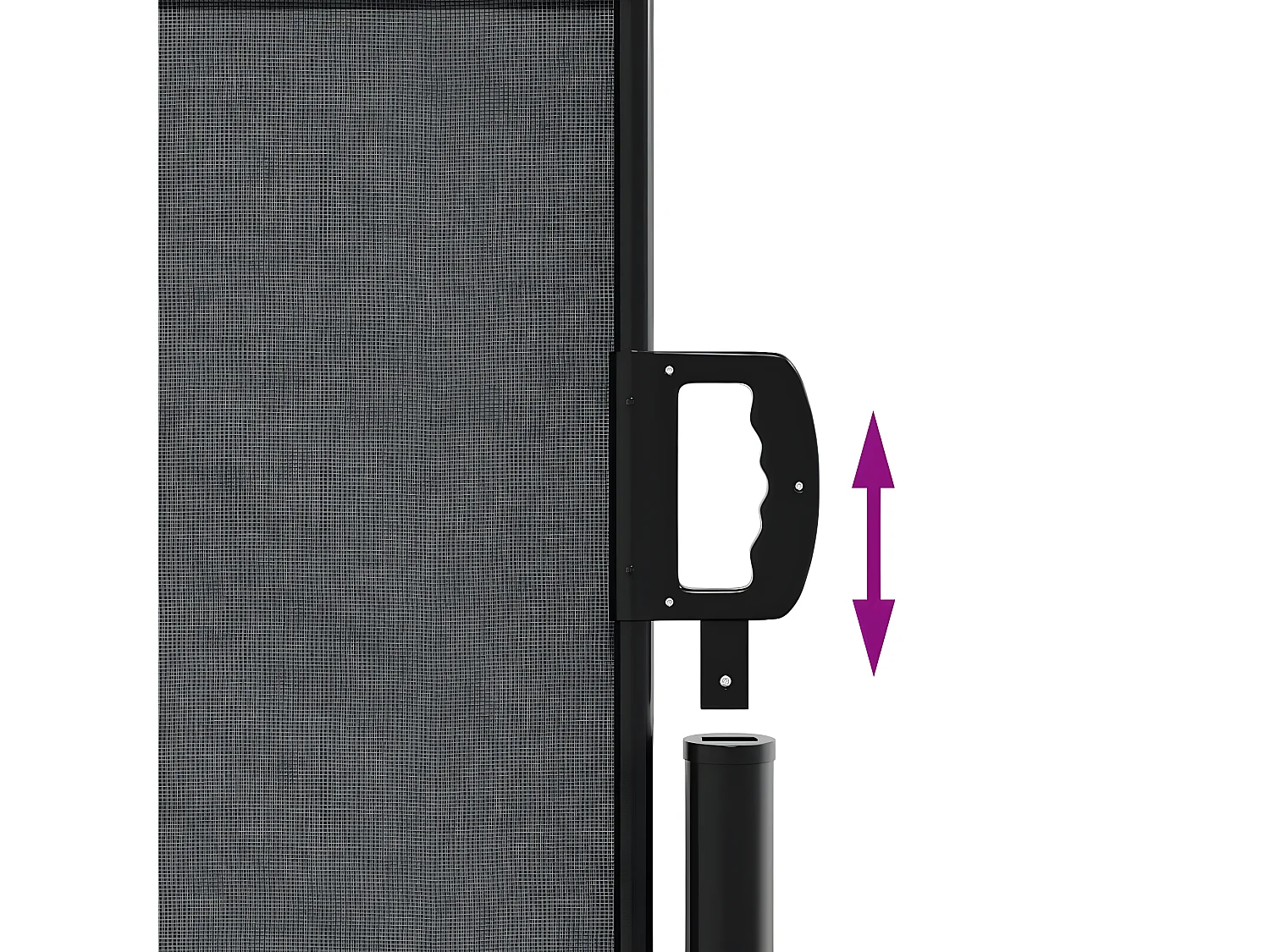 Auvent latéral rétractable anthracite 100x300 cm