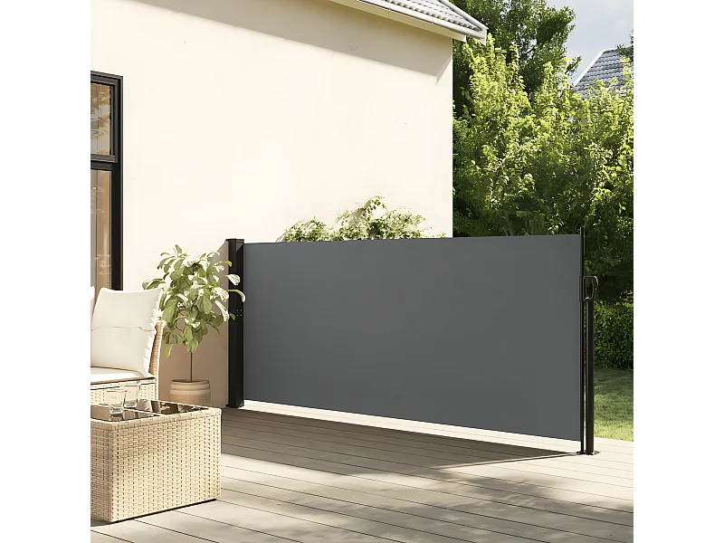 Auvent latéral rétractable anthracite 100x300 cm