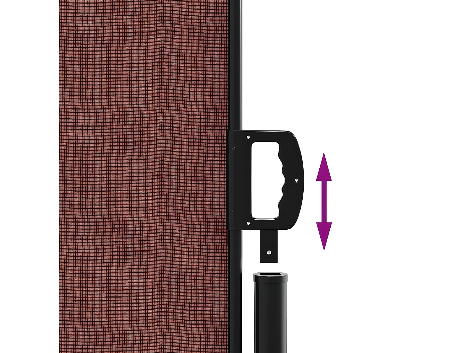 Auvent latéral rétractable marron 100x300 cm