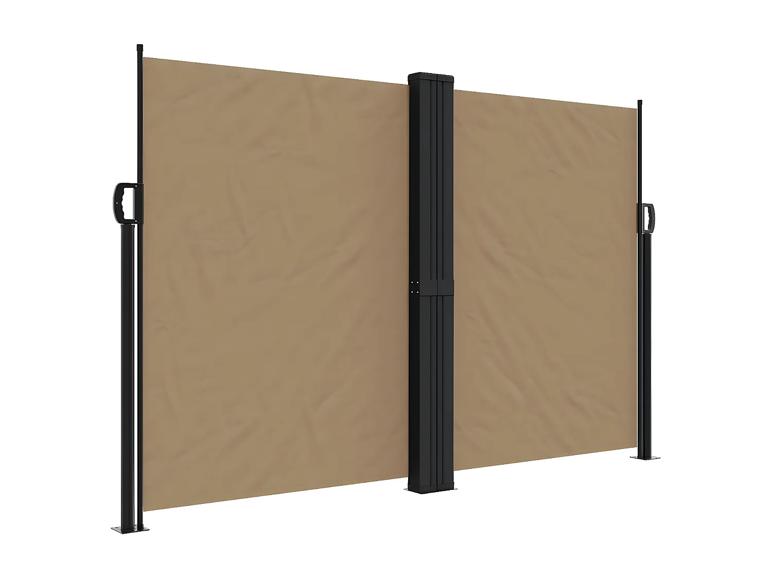 Auvent latéral rétractable taupe 160x600 cm