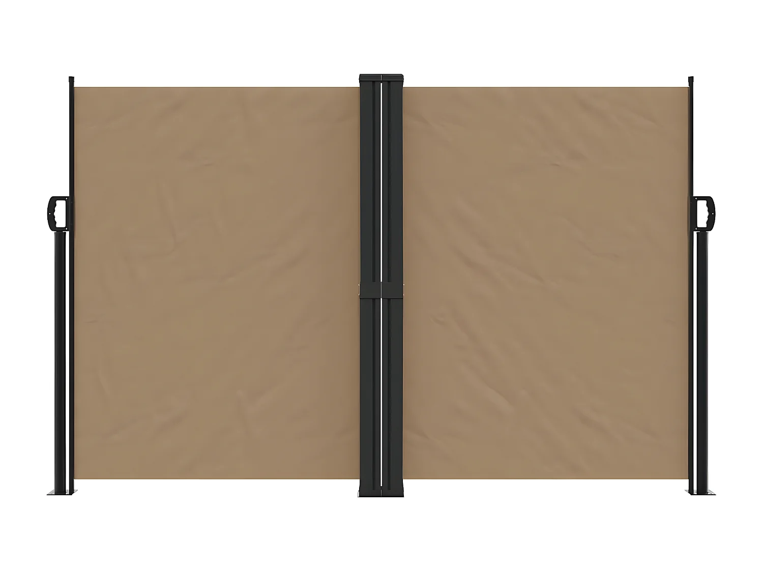 Auvent latéral rétractable taupe 160x600 cm