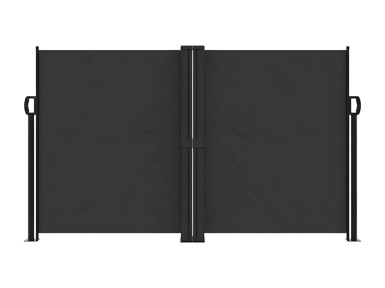 Auvent latéral rétractable noir 140x600 cm