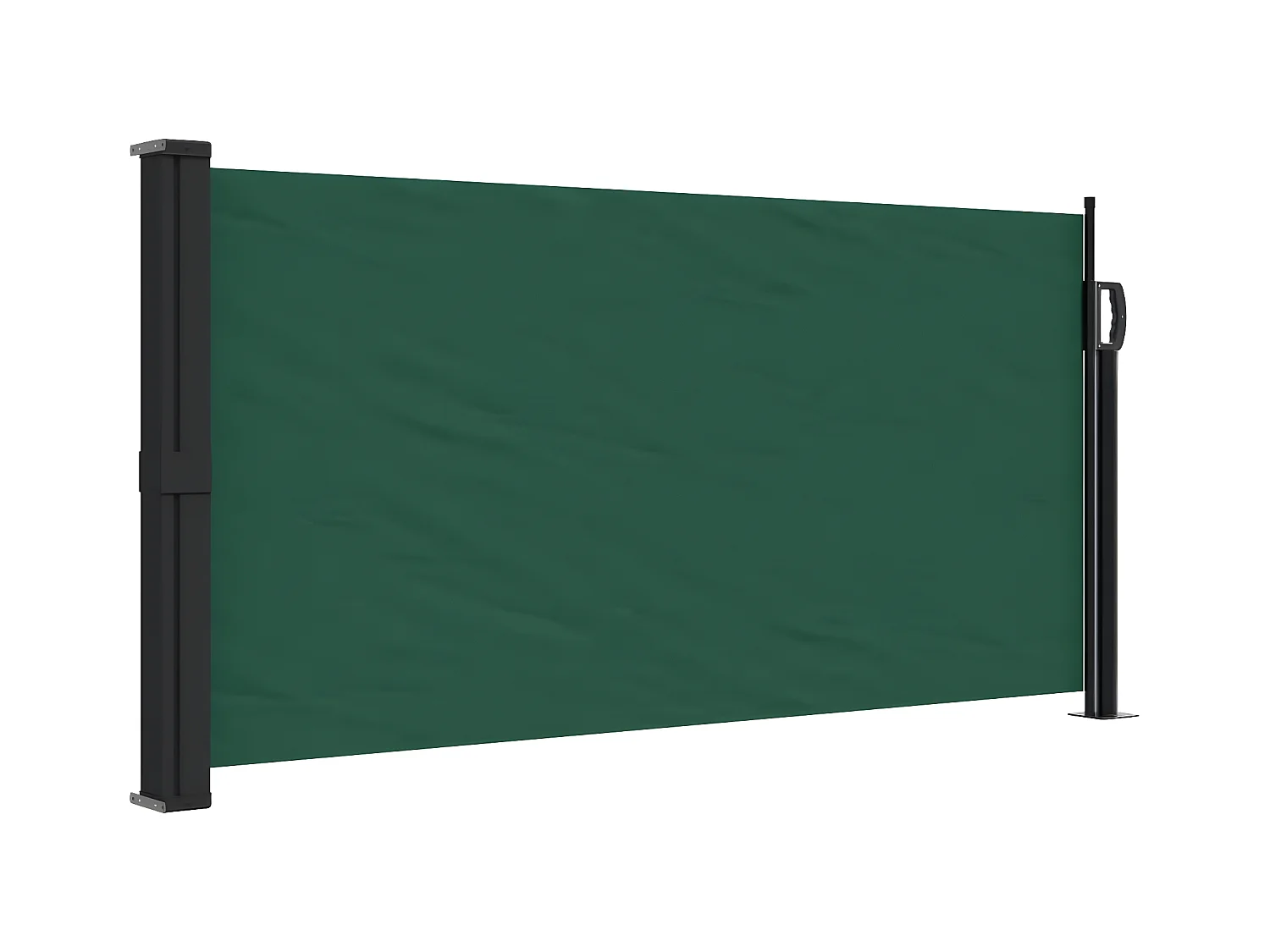 Auvent latéral rétractable vert foncé 100x300 cm