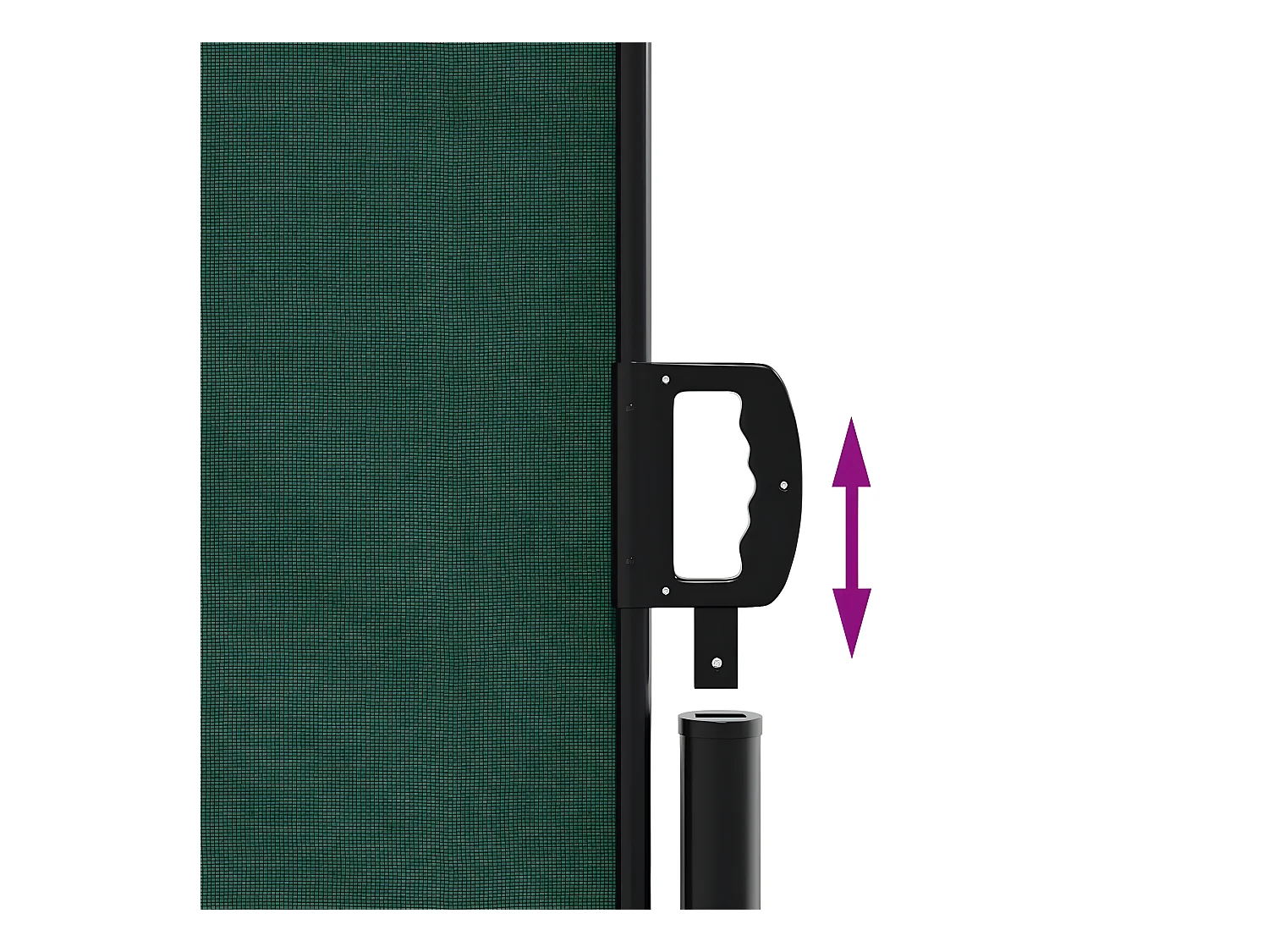 Auvent latéral rétractable vert foncé 100x300 cm