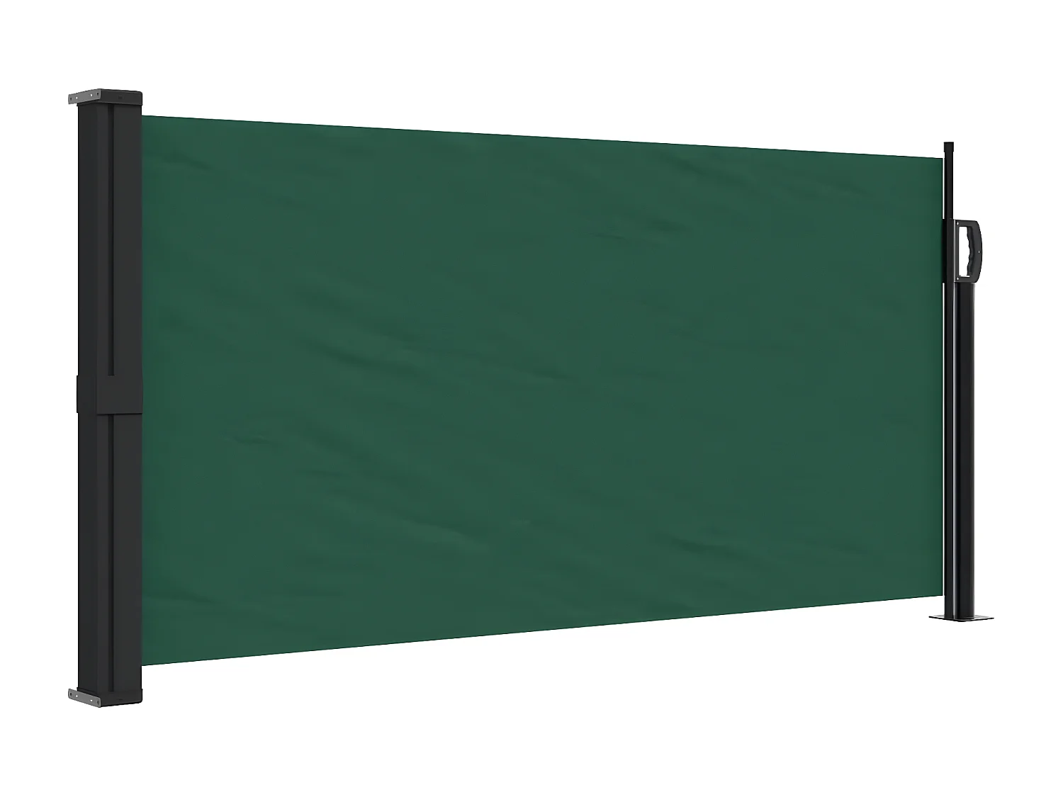 Auvent latéral rétractable vert foncé 100x300 cm