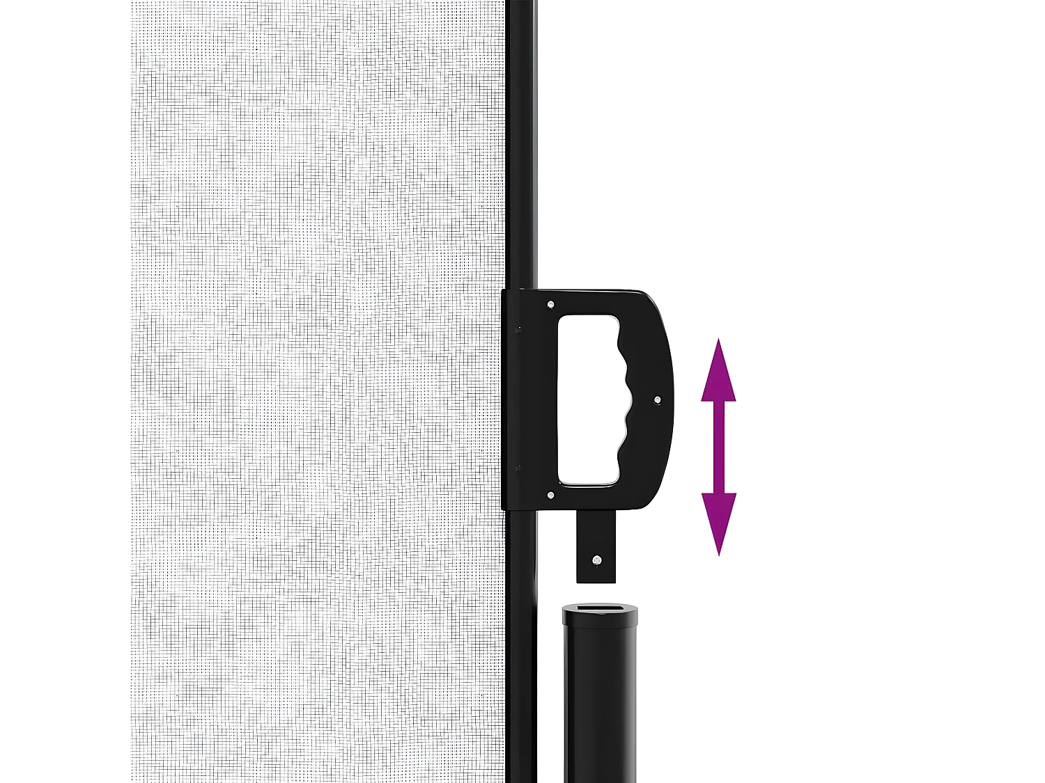 Auvent latéral rétractable blanc 200x600 cm