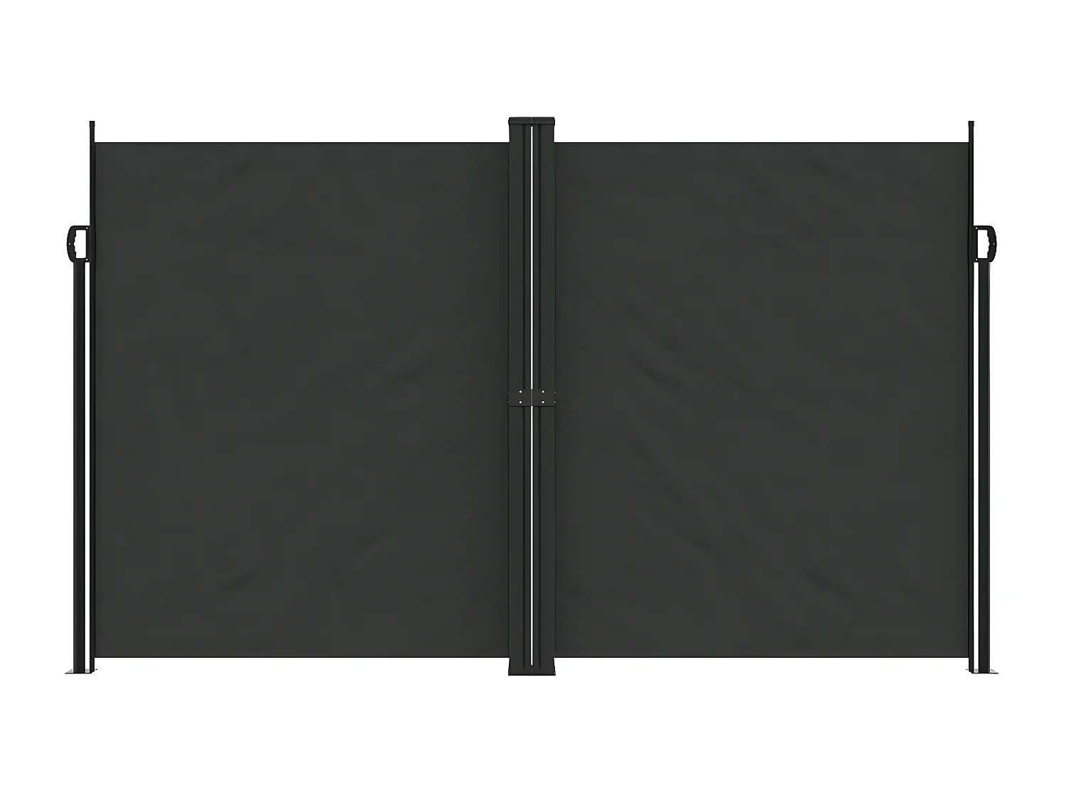 Auvent latéral rétractable noir 200x600 cm