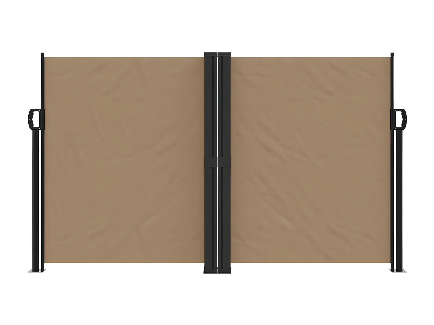 Auvent latéral rétractable taupe 140x1200 cm