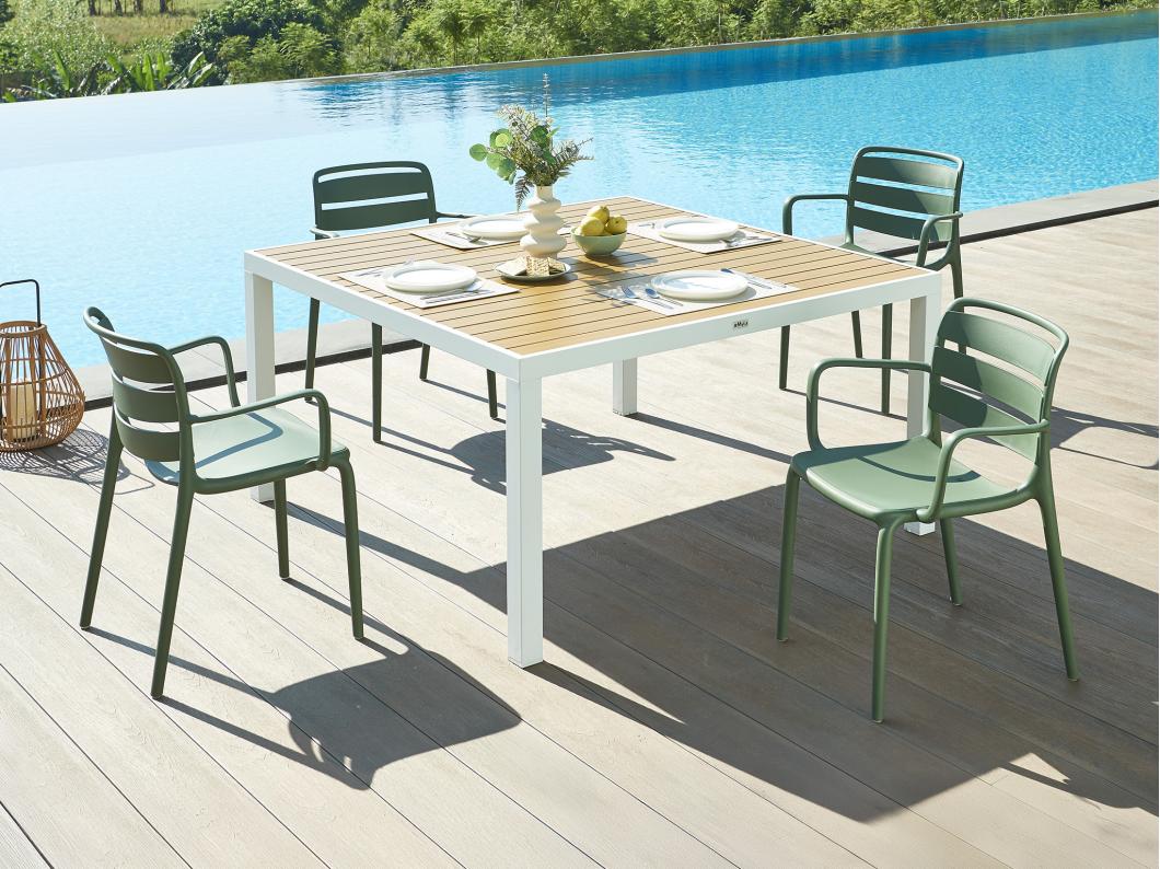 Lot de 2 fauteuils de jardin empilables en polypropylène - Vert sapin - MOAH de MYLIA