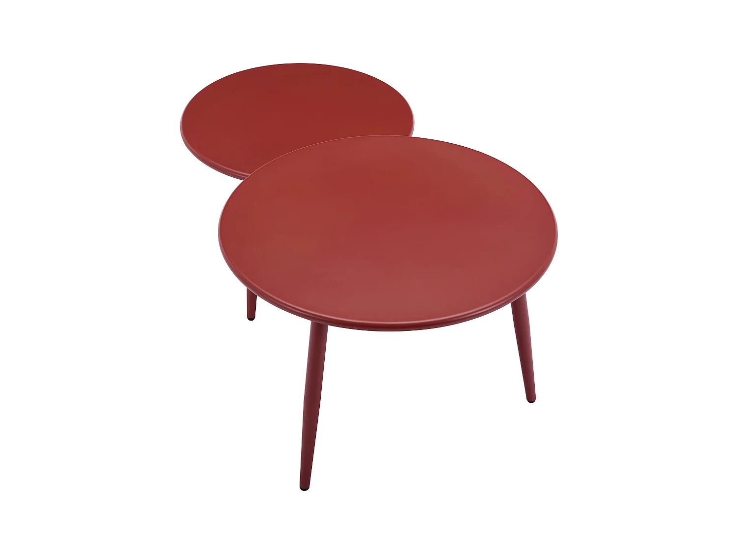 Salon de jardin en polypropylène et métal : un canapé 2 places, 2 fauteuils et 2 tables basses - Bordeaux - LOYNA de MYLIA