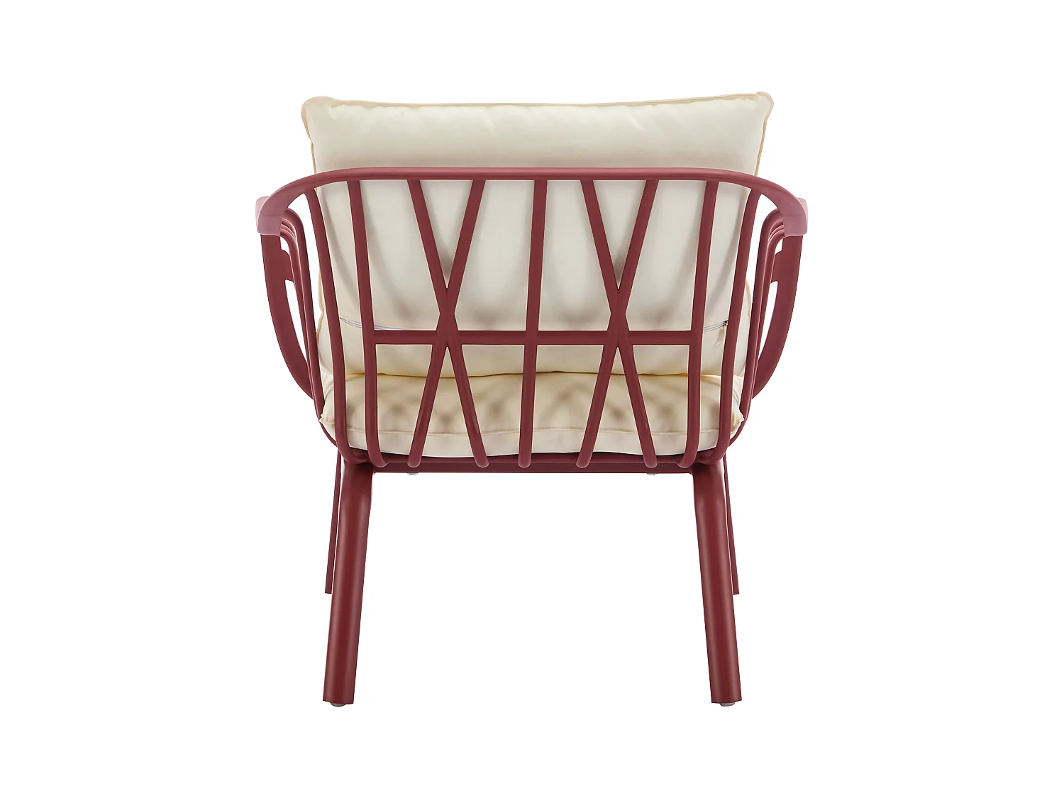 Salon de jardin en polypropylène et métal : un canapé 2 places, 2 fauteuils et 2 tables basses - Bordeaux - LOYNA de MYLIA