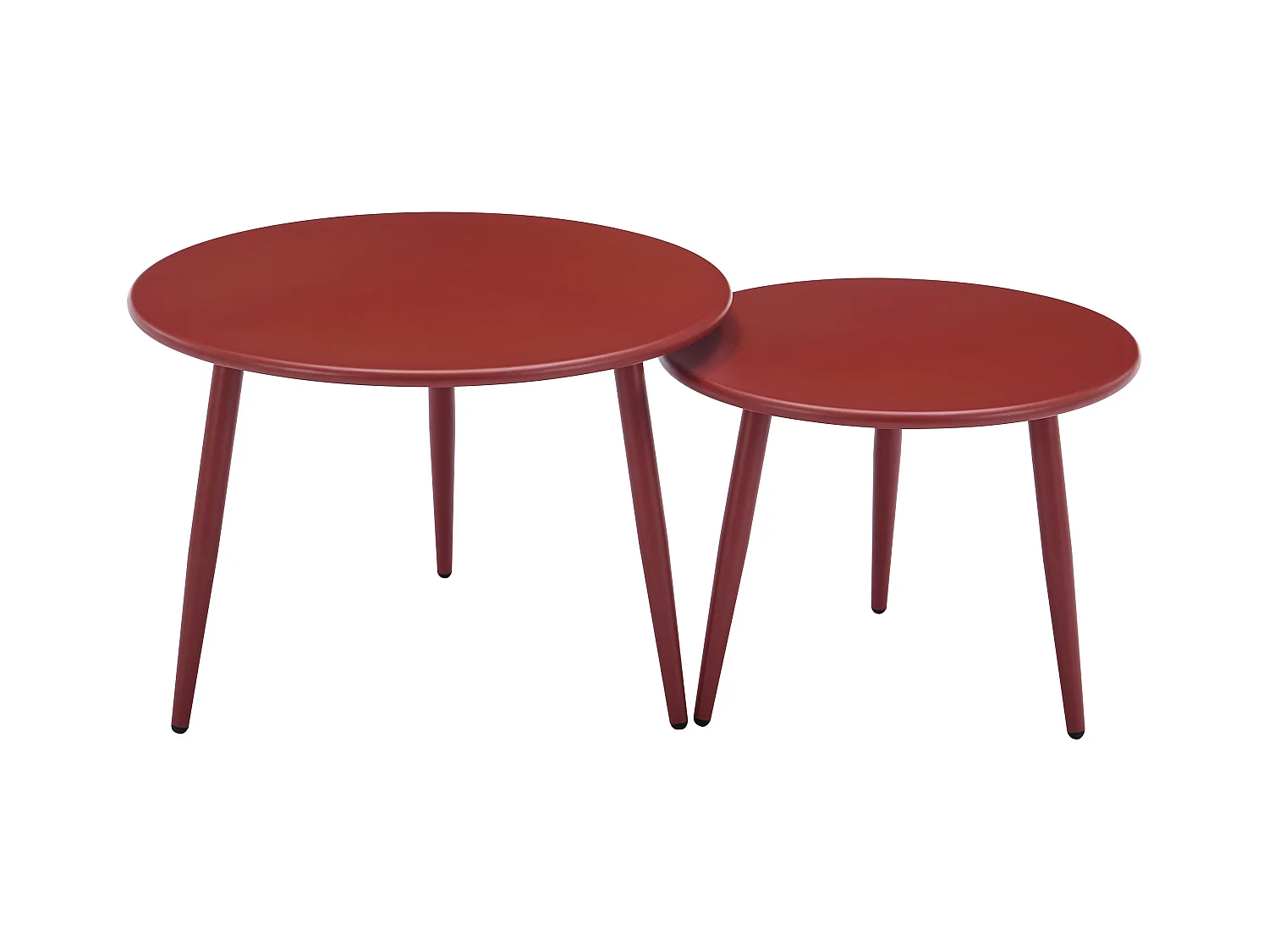 Salon de jardin en polypropylène et métal : un canapé 2 places, 2 fauteuils et 2 tables basses - Bordeaux - LOYNA de MYLIA
