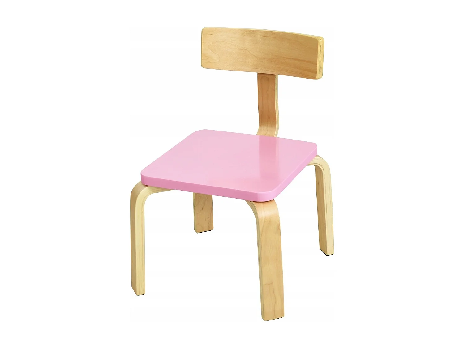 Kindertisch mit 2 Stühlen aus Holz 3tlg. Kindersitzgruppe Sitzgruppe für Kinder Rosa