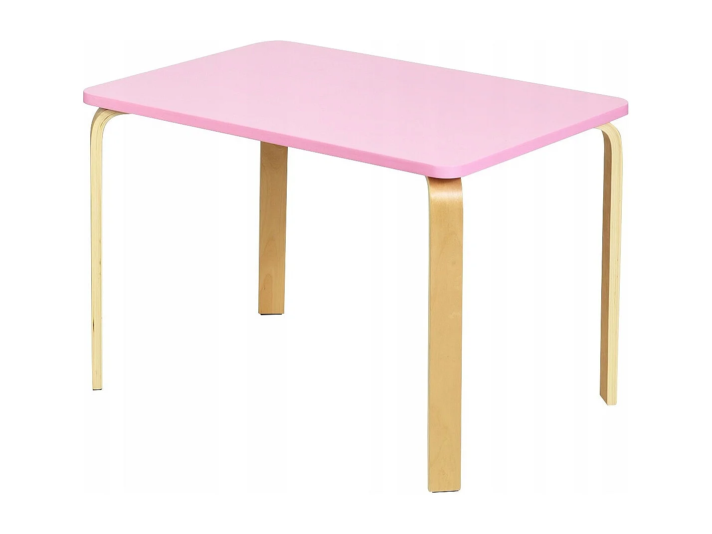 Kindertisch mit 2 Stühlen aus Holz 3tlg. Kindersitzgruppe Sitzgruppe für Kinder Rosa