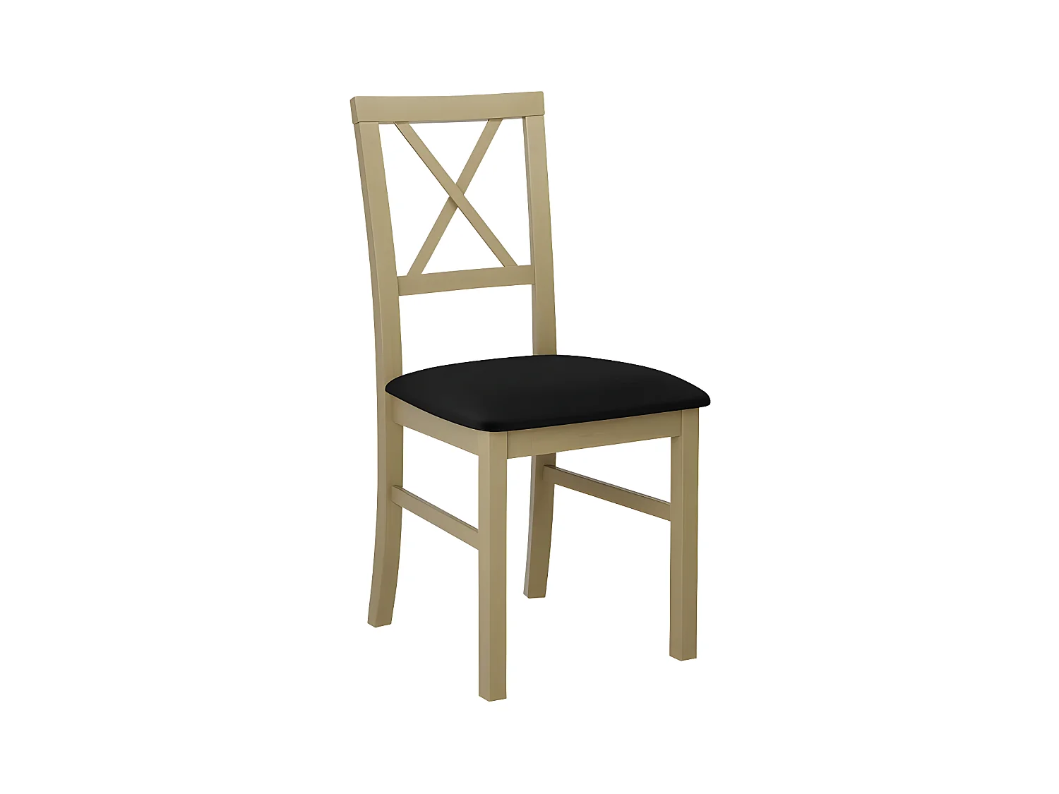 Chaise Victorville 156, Sonoma chêne|Noir, 93x43x52cm, Tapisserie, En bois, Bois