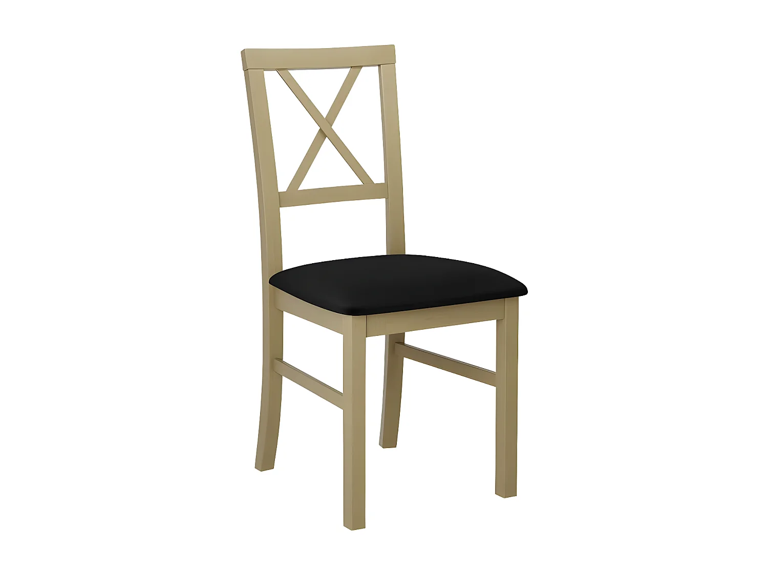 Silla Victorville 156, Roble Sonoma|Negro, 93x43x40cm, Tapiz, De madera, Madera