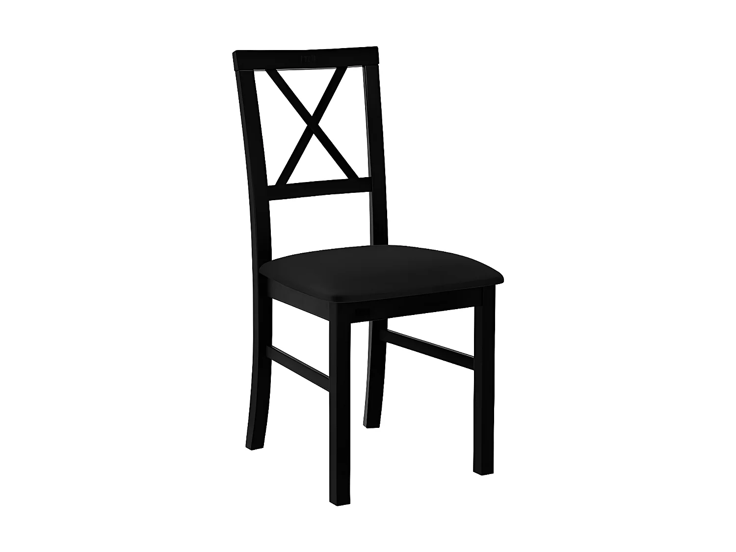 Silla Victorville 156, Negro, 93x43x40cm, Tapiz, De madera, Madera, Muebles ya montados