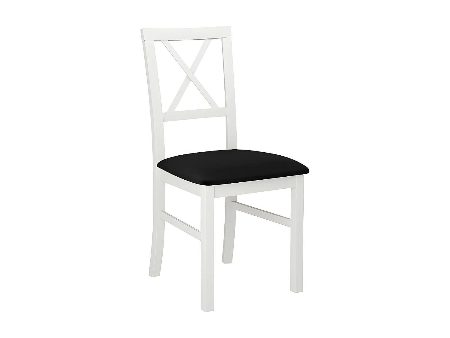Silla Victorville 156, Negro|Blanco, 93x43x40cm, Tapiz, De madera, Madera
