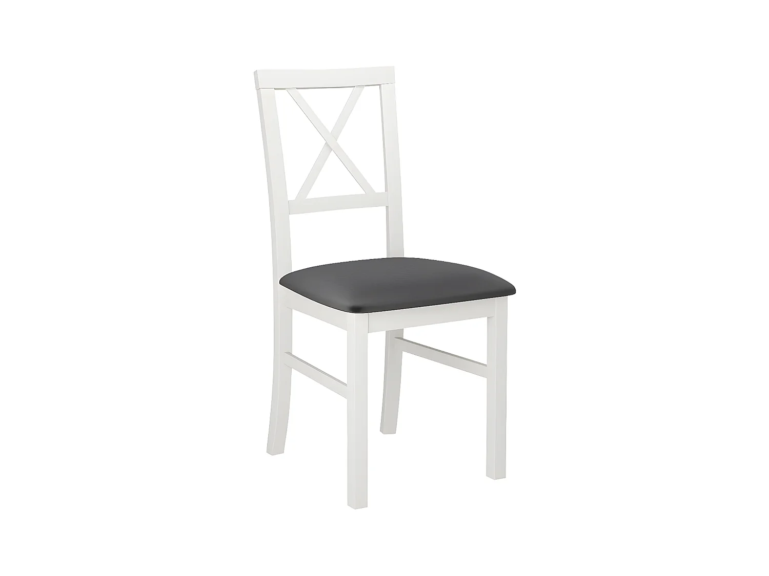 Silla Victorville 156, Gris oscuro|Blanco, 93x43x40cm, Tapiz, De madera, Madera