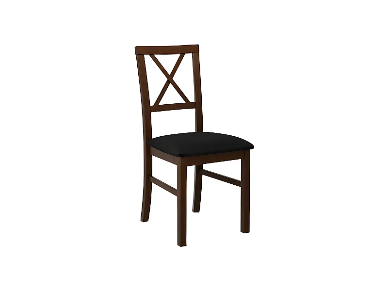 Silla Victorville 156, Nogal|Negro, 93x43x40cm, Tapiz, De madera, Madera