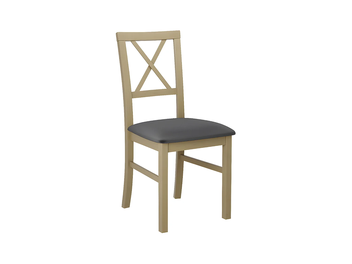 Silla Victorville 156, Gris oscuro|Roble Sonoma, 93x43x40cm, Tapiz, De madera, Madera