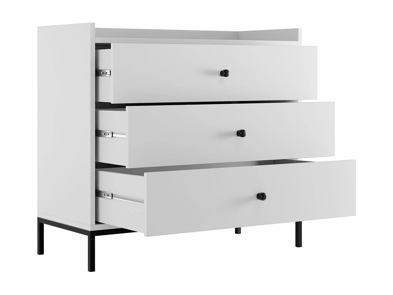 Commode Comfivo Etmore 100, Gris, Avec tiroirs, 80x80x40cm