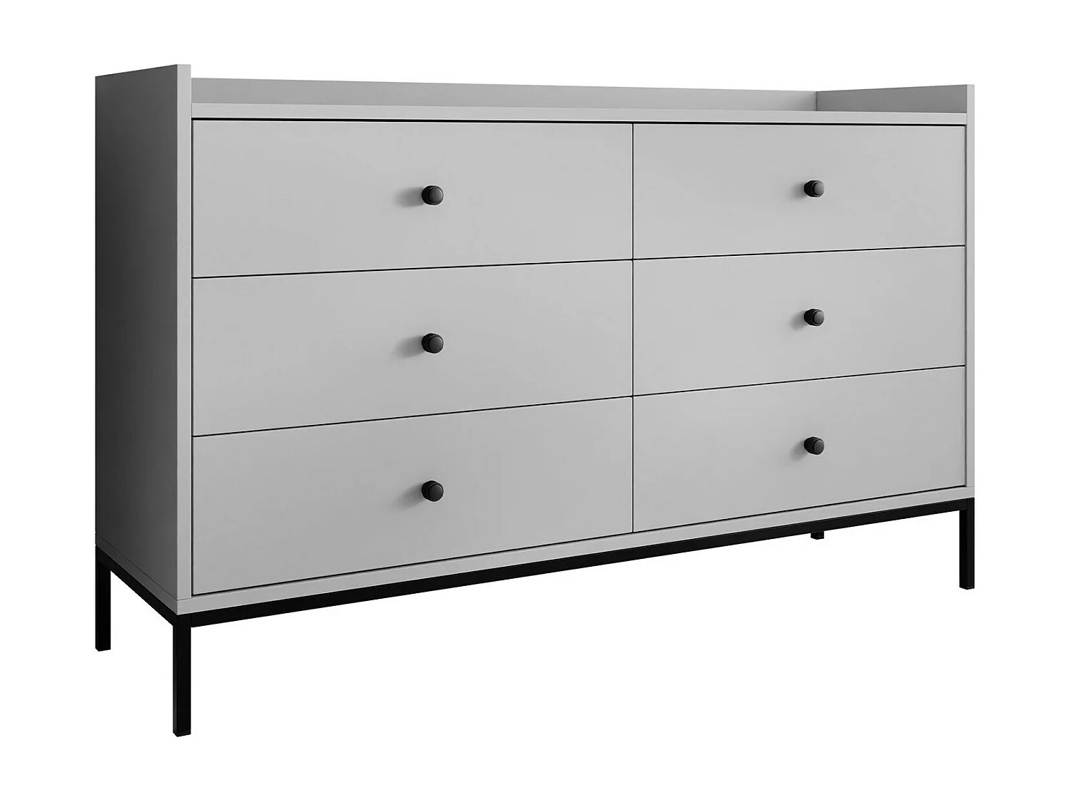 Commode Comfivo Etmore 101, Gris, Avec tiroirs, 80x130x40cm