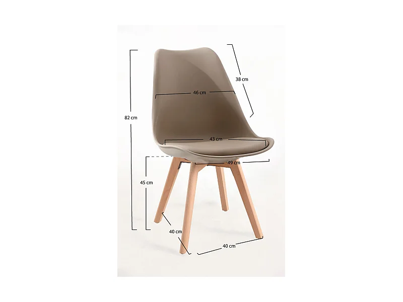 Packs Sillas Comedor - Pack 6 Sillas Synk Basic - Taupe