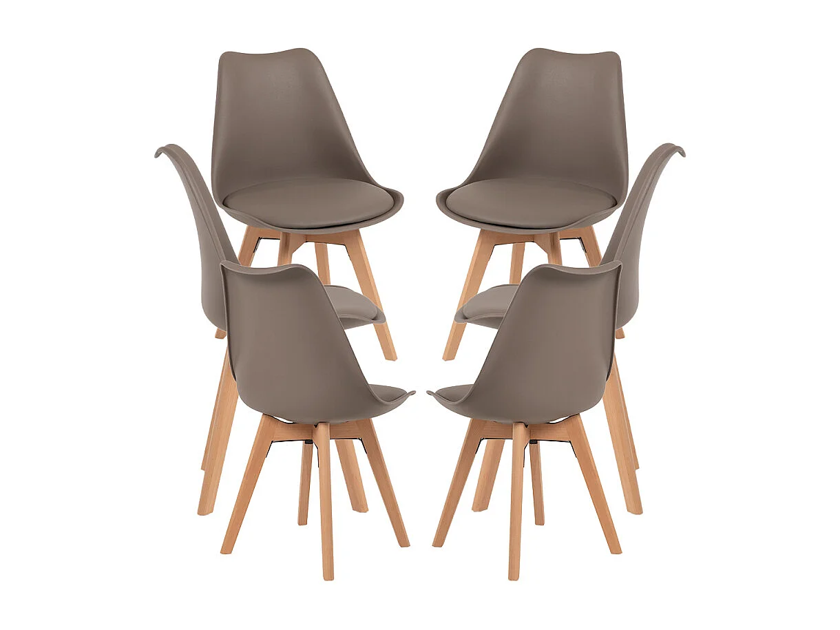 Packs Sillas Comedor - Pack 6 Sillas Synk Basic - Taupe