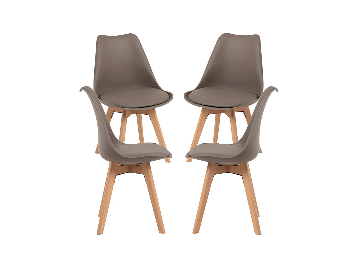 Packs Sillas Comedor - Pack 4 Sillas Synk Basic - Taupe