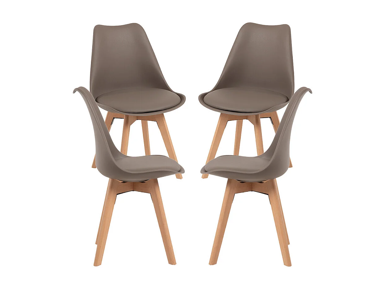 Packs Sillas Comedor - Pack 4 Sillas Synk Basic - Taupe