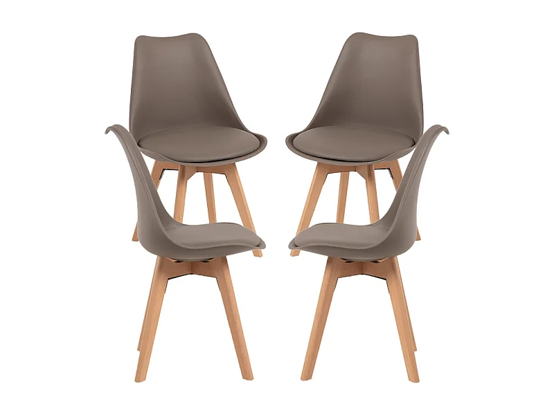 Packs Sillas Comedor - Pack 4 Sillas Synk Basic - Taupe