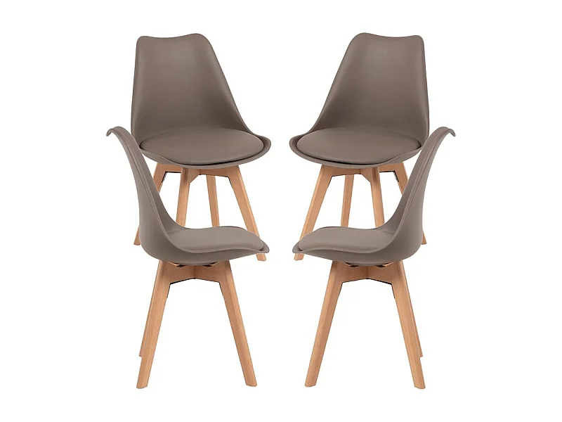 Packs Sillas Comedor - Pack 4 Sillas Synk Basic - Taupe