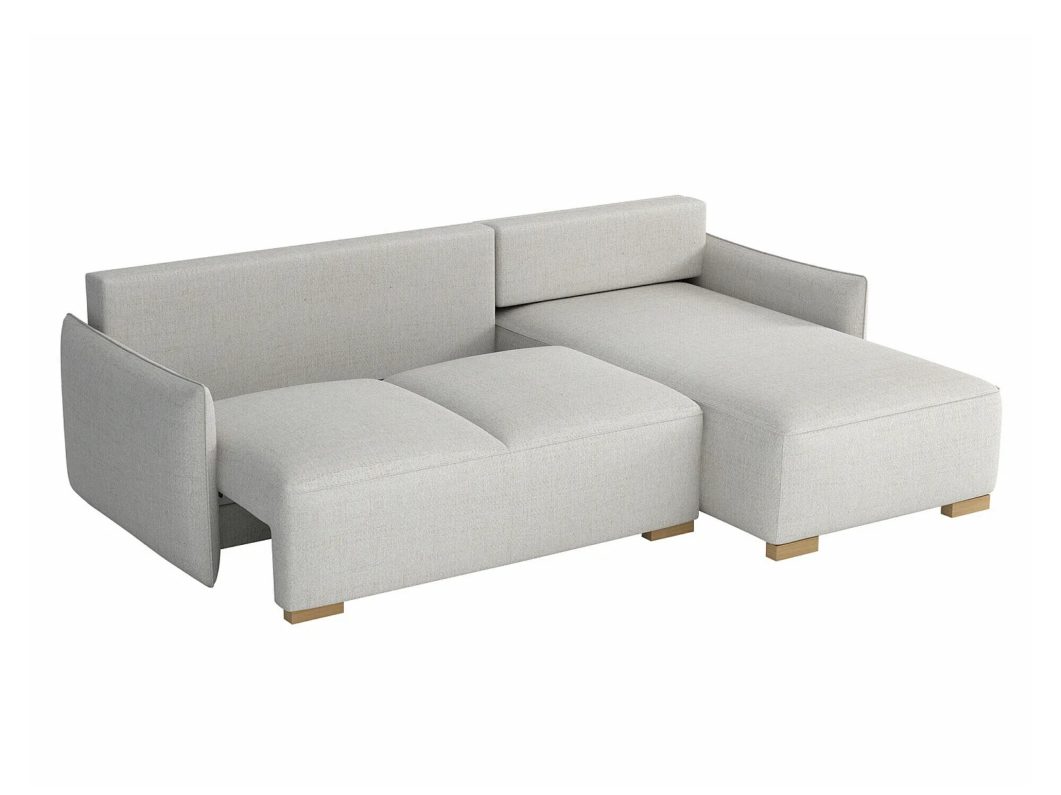 Canapé d'angle convertible 3 places en tissu noir COLUMBUS