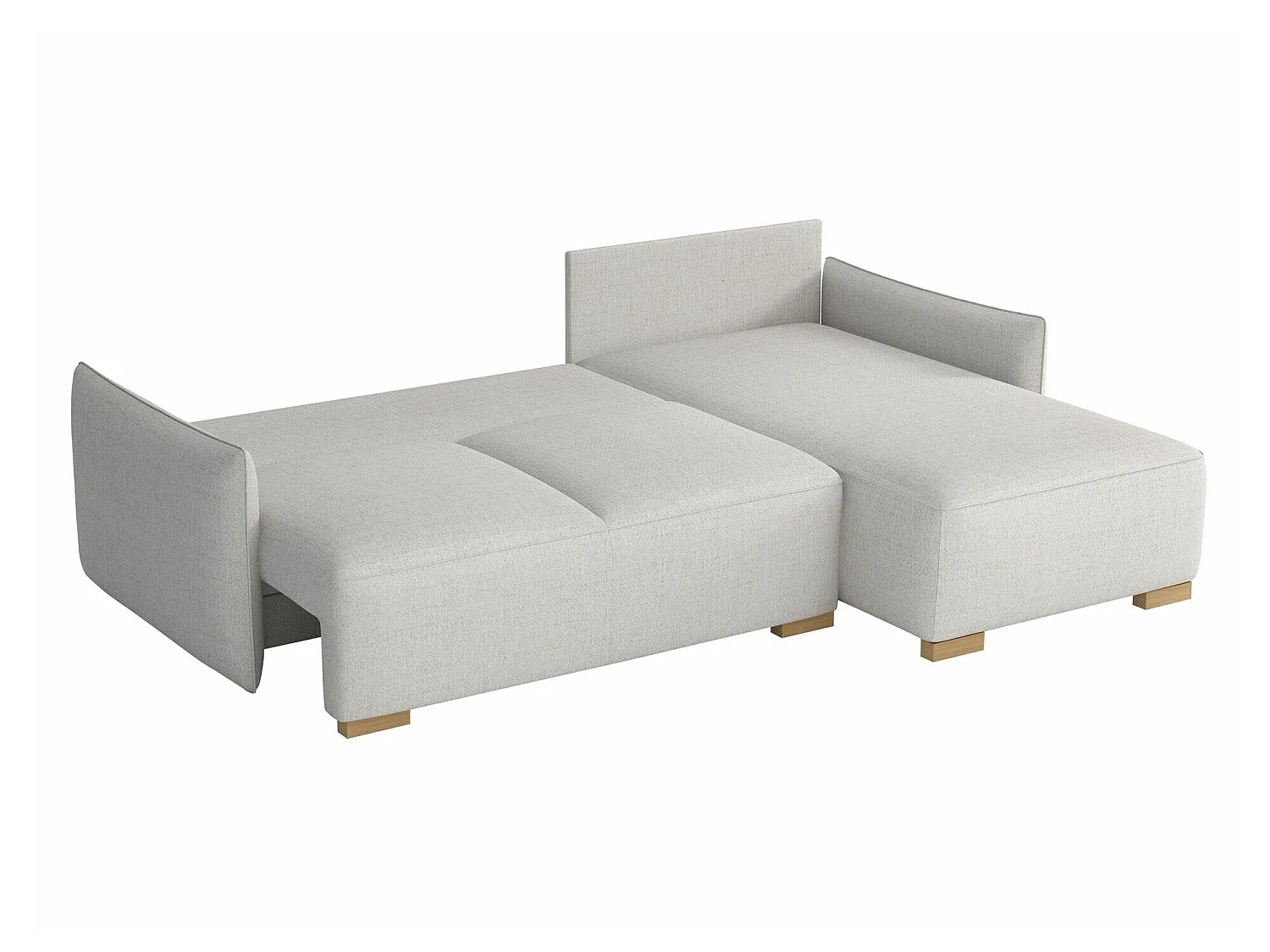 Canapé d'angle convertible 3 places en tissu rouge COLUMBUS
