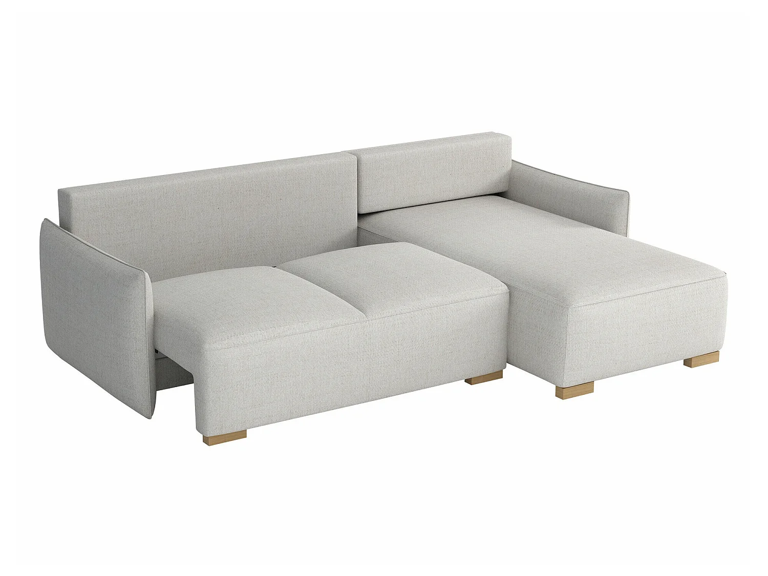 Canapé d'angle convertible 3 places en tissu bleu COLUMBUS
