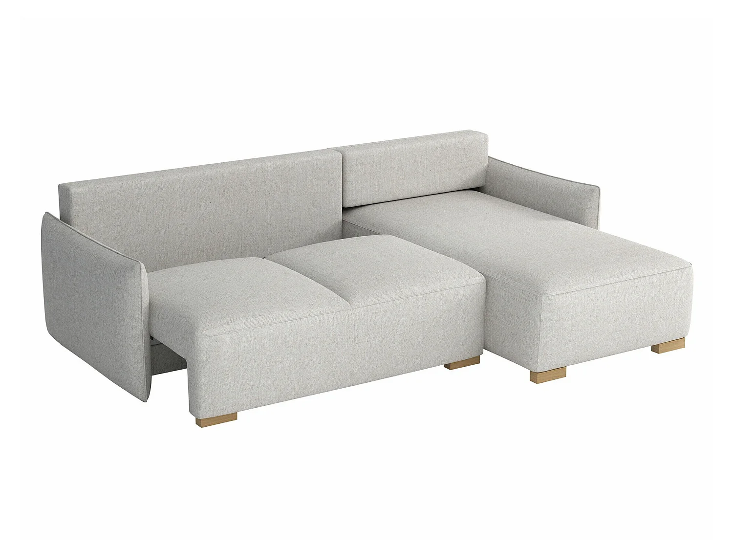 Canapé d'angle convertible 3 places en tissu jaune COLUMBUS