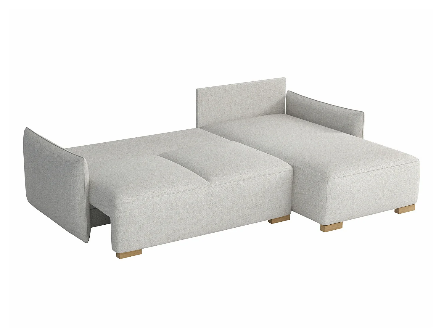 Canapé d'angle convertible 3 places en tissu brun COLUMBUS
