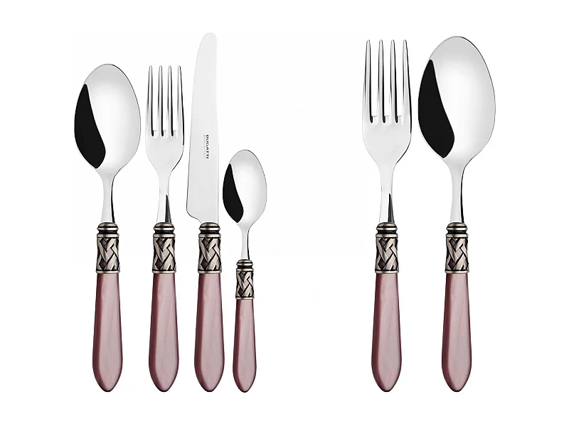 ALADDIN juego de anillos de plata antigua color lila caja de galería de 50 piezas