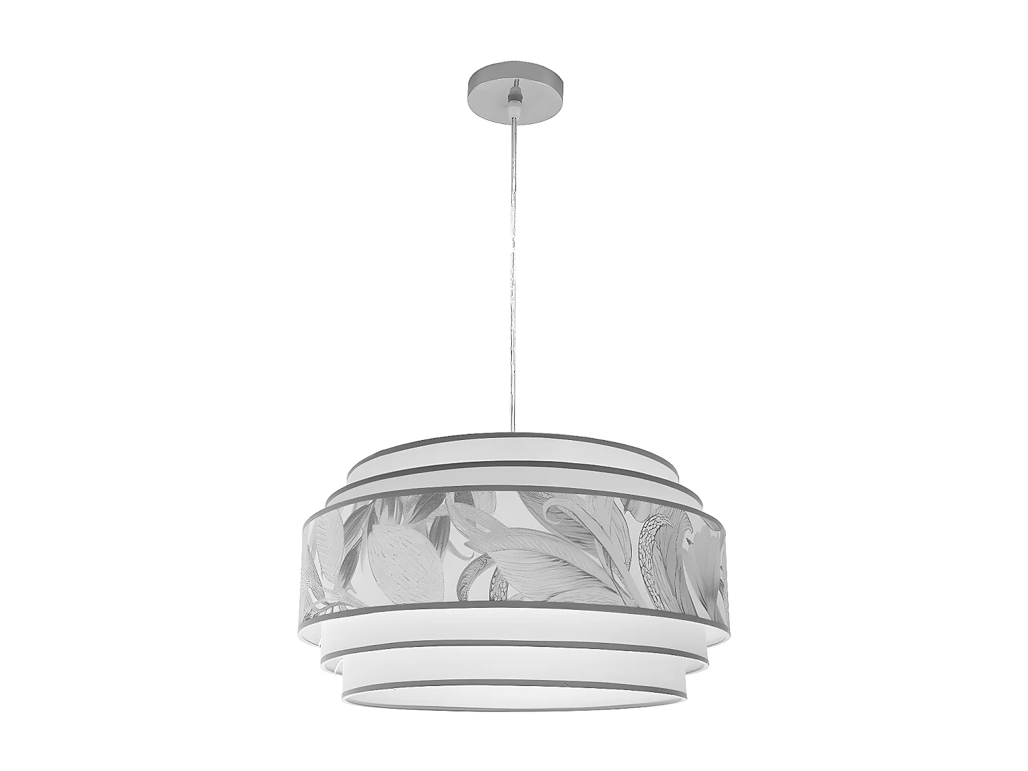 Colgante Modelo Camerun Gris Detalle Hojas Con Pantalla