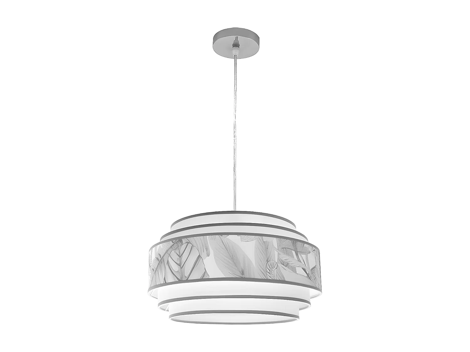 Colgante Modelo Camerun Gris 1 Luz Con Pantalla