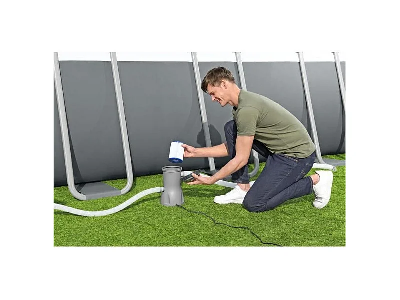 Réchauffeur électrique - Bestway - Pour piscine hors sol - Gris