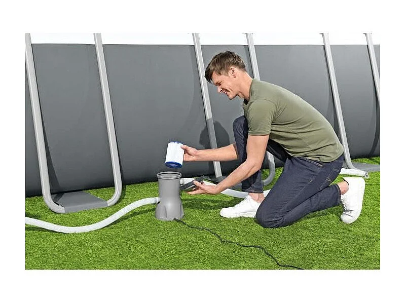 Réchauffeur électrique - Bestway - Pour piscine hors sol - Gris